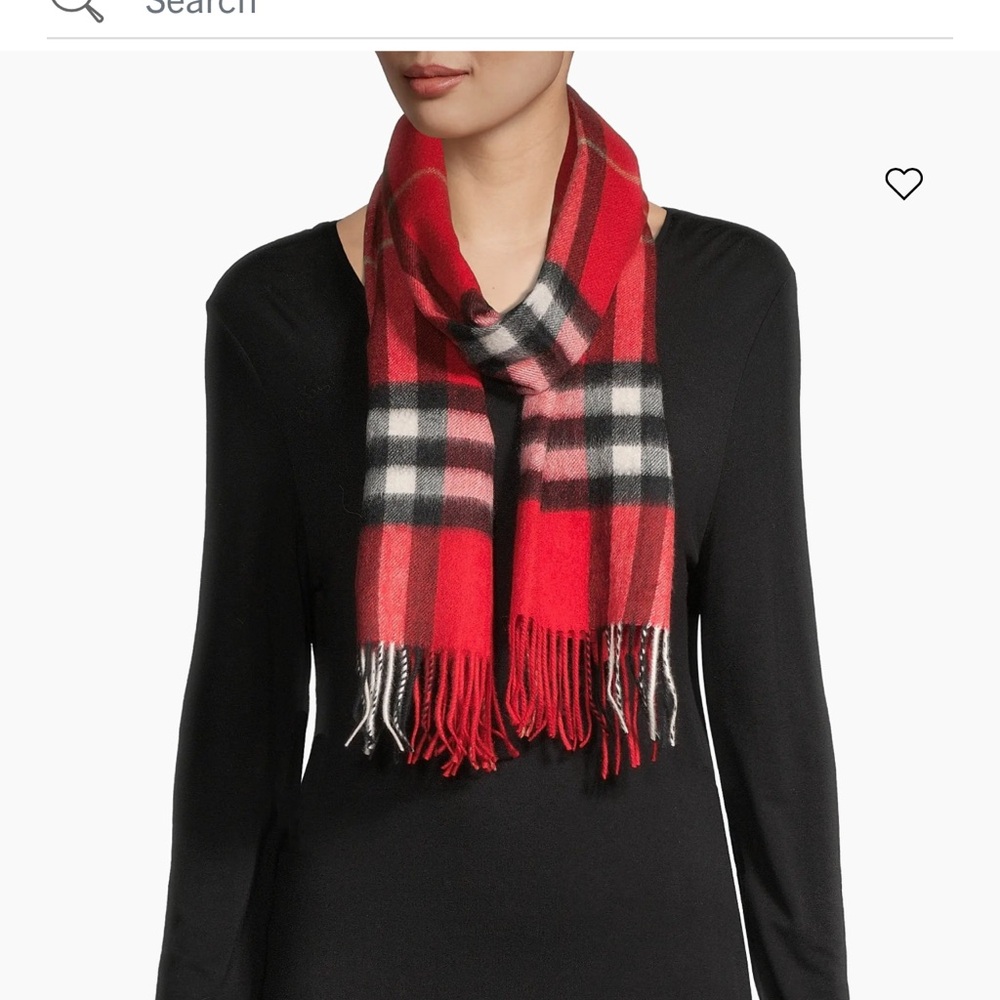 Red and Black Plaid Scarf